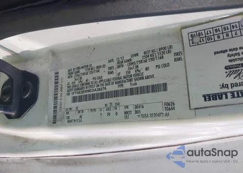 2014 Ford E-250 Commercial from USA, damaged, VIN 1FTNE2EW9EDA38276